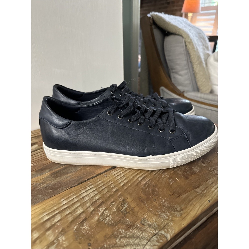 H.S. TRASK Alder Blue Sheepskin Men Shoe size 9.5 Lace Up Sneaker Leather